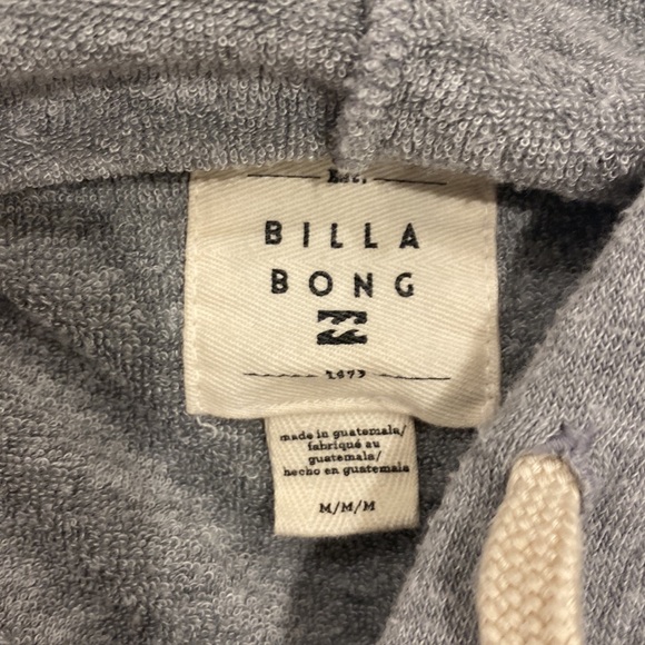 Billabong size medium, thin, gray hoodie - Picture 2 of 2
